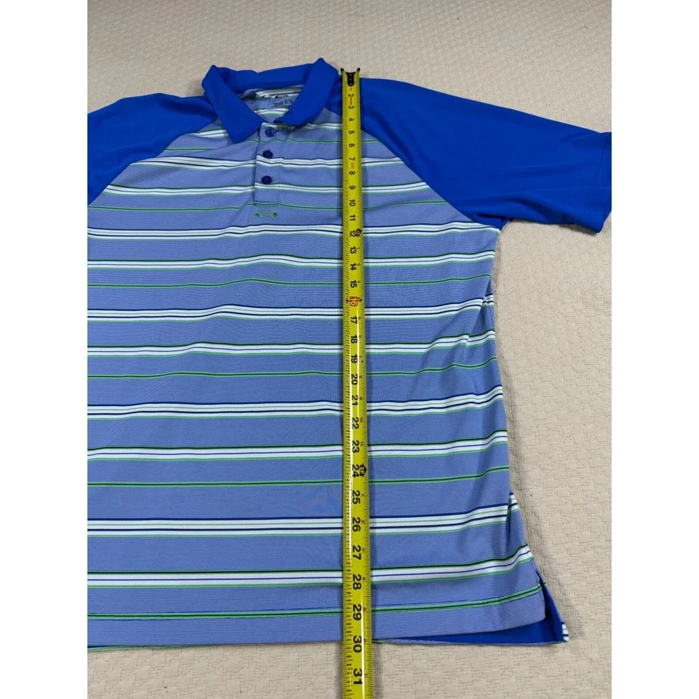 Oakley Polo Shirt Short Sleeve Striped Golf Performance | Mens Size XL